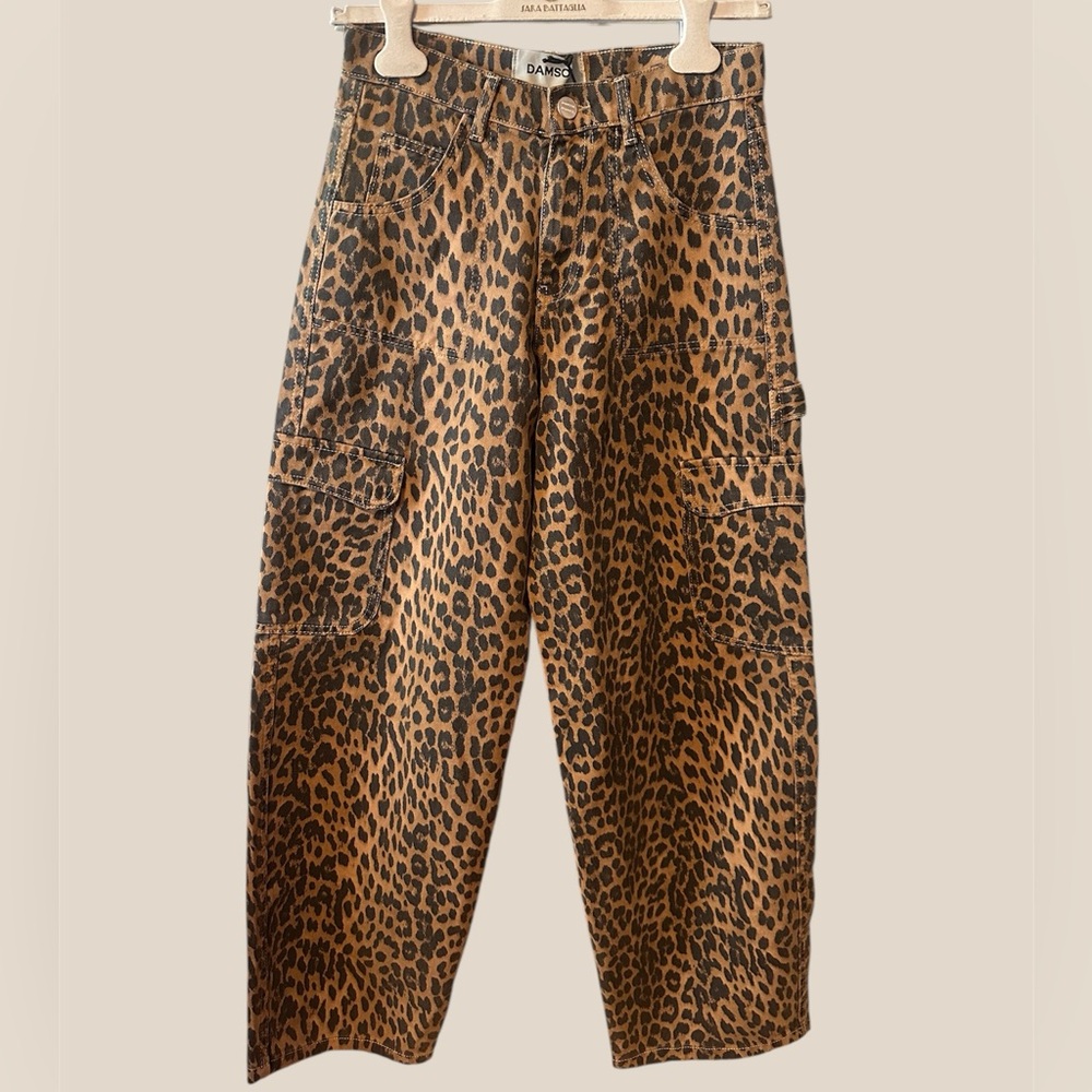 NWT Damson Madder Leopard Print Cargo pants Size US 2 / UK 6